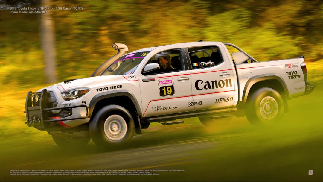 2019 Toyota #19 TGR Canon TOM's Tacoma TRD Pro