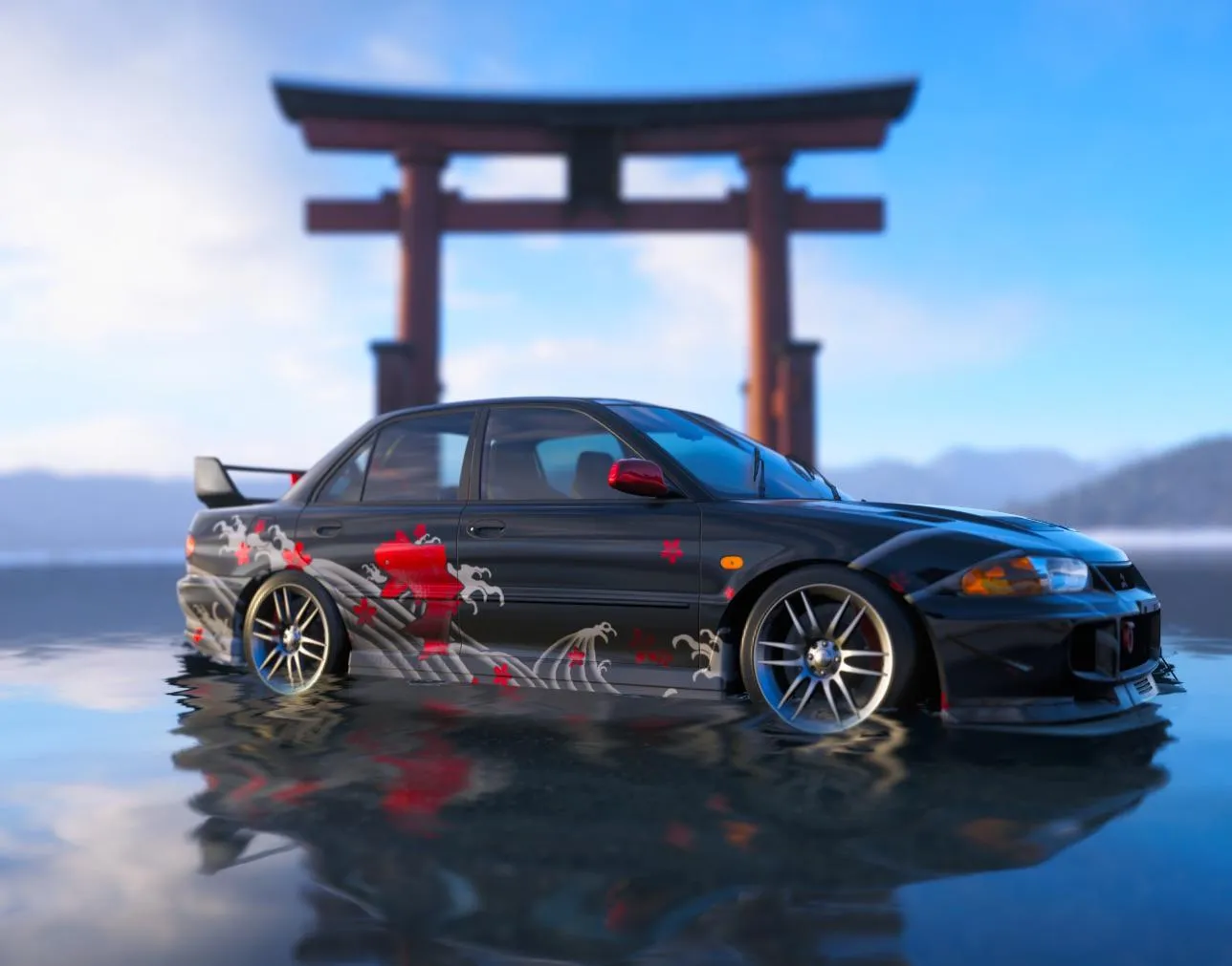 Mitsubishi Lancer Evo III GSR - Koi Fish Waves: 755 215 119