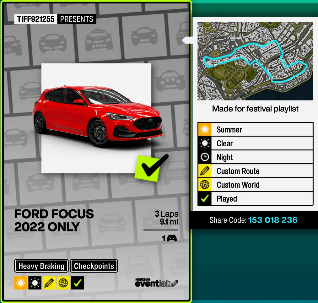 (FH6) I plan on making dedicated races to the weekly objectives that require spe