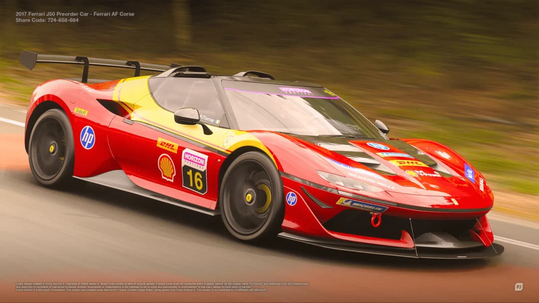 2017 Ferrari #16 Ferrari AF Corse J50 Preorder Car