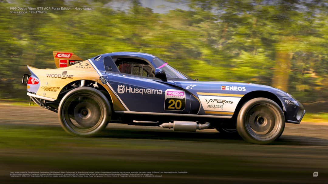 1999 Dodge #20 Husqvarna Viper GTS ACR Forza Edition