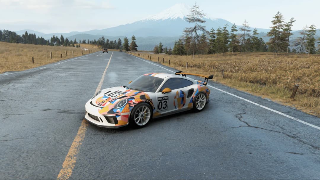 Abstract racing livery
