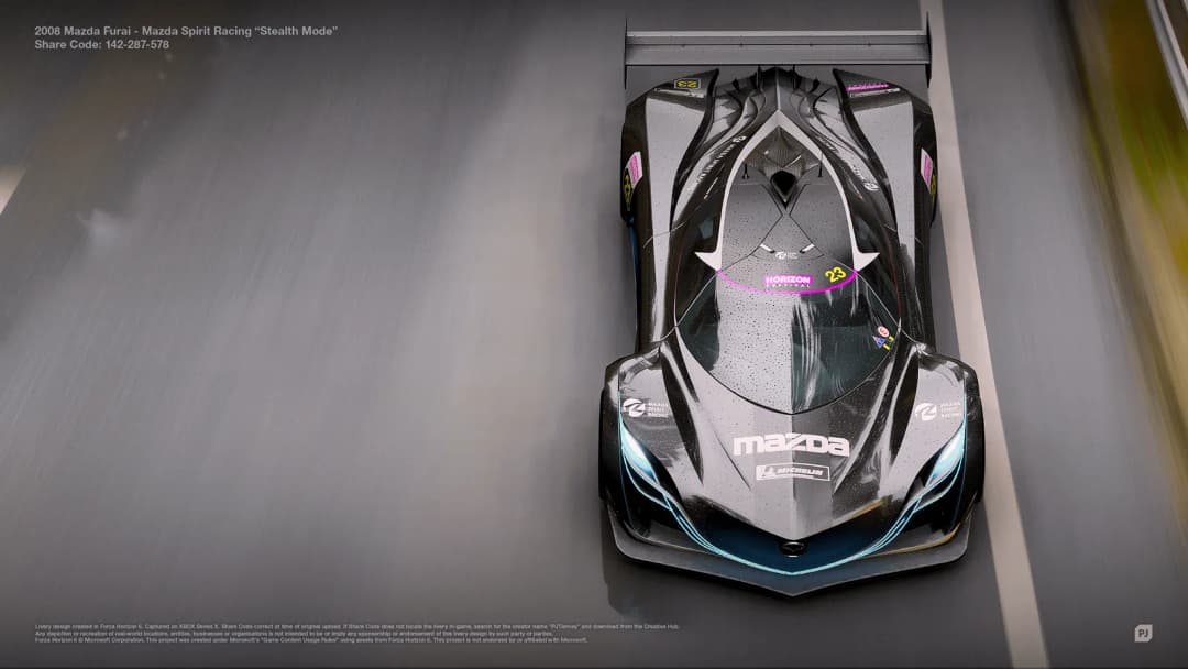 2008 Mazda #23 Mazda Spirit Racing Furai "Stealth Mode"