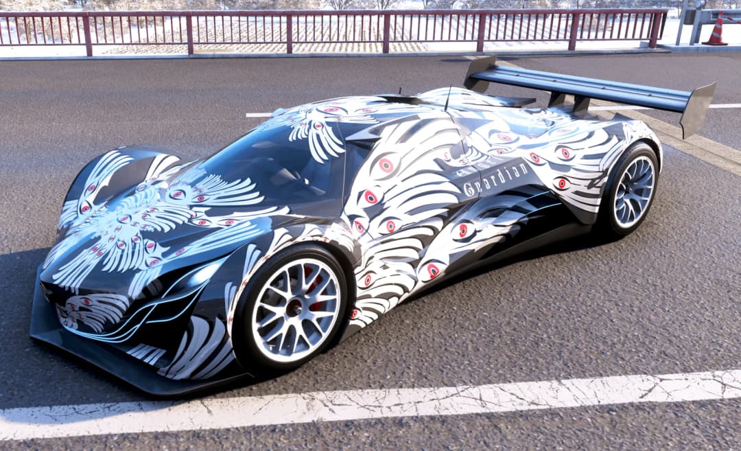 Biblically Accurate Angel livery for the Mazda Furai