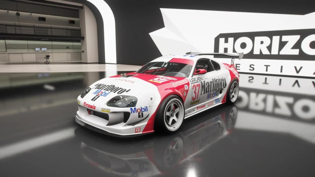 Livery for the formula drift Supra I made, based off Tom’s racing team from 1995