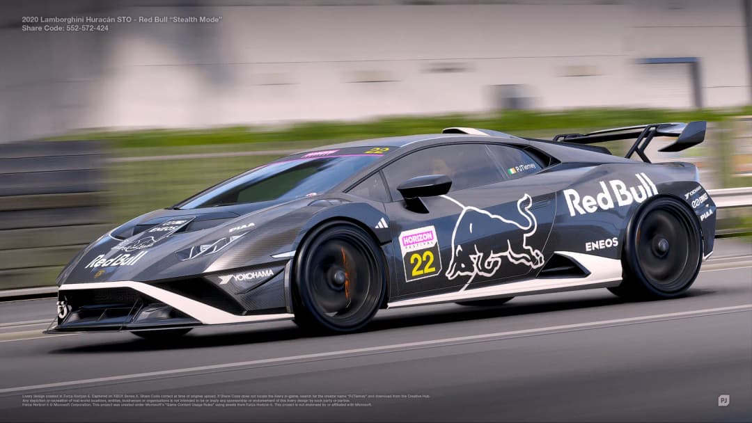 2020 Lamborghini #22 Red Bull "Stealth Mode" Huracán STO