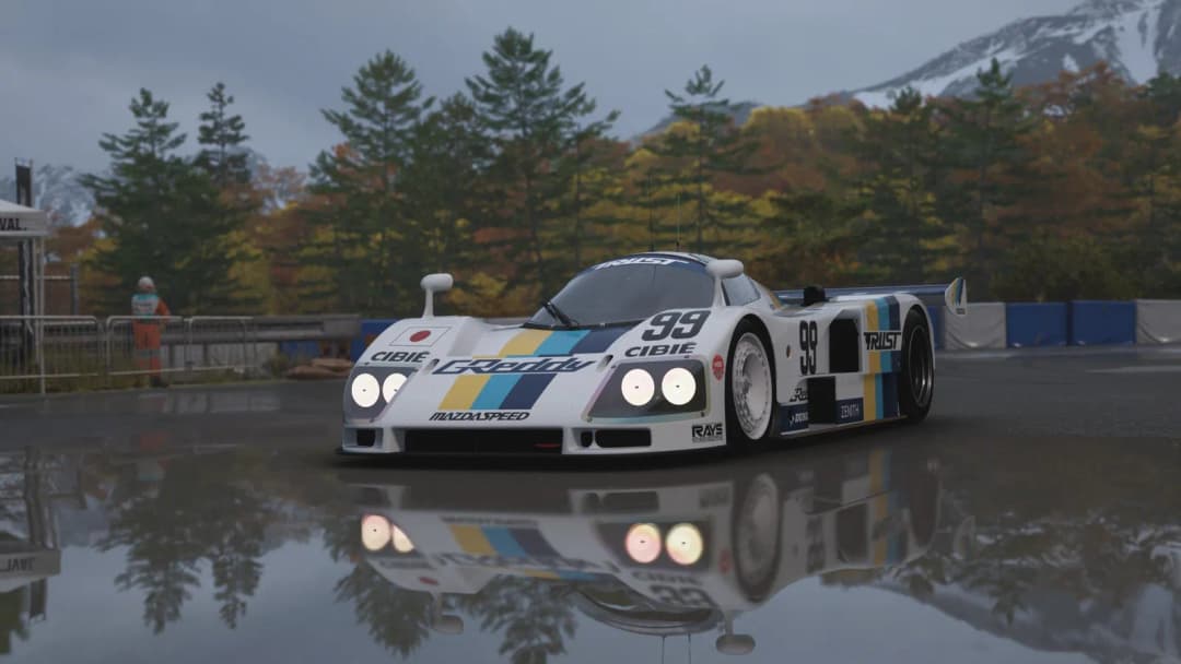 Another Group C livery reimagined for the Mazda 787B. The Greddy Porsche 962C. S