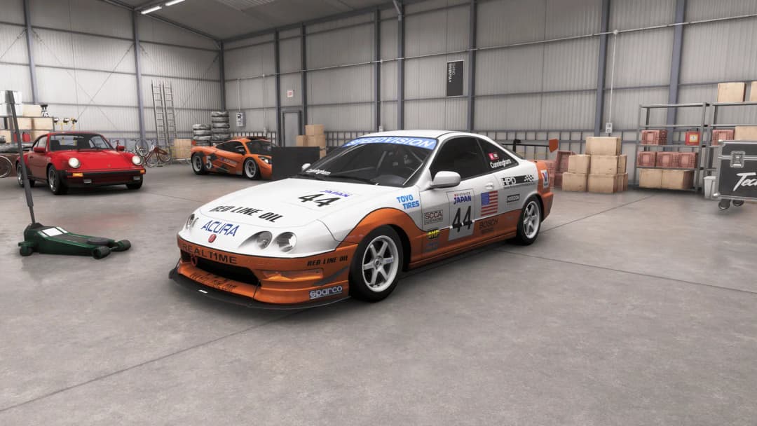 Realtime Racing liveries for the Integra Type R & RSX Type S