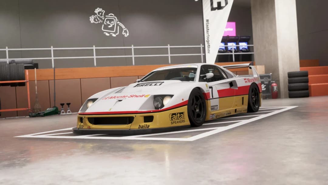 A pseudo-recreation of the Jolly Club Monte Shell Ferrari F40 LM. Some changes h