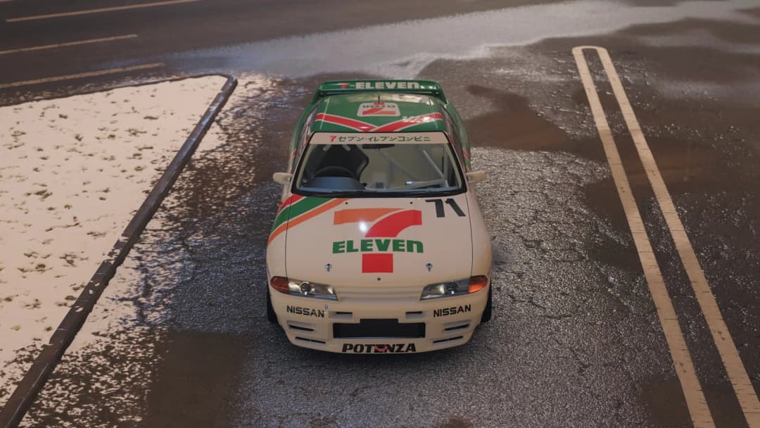 Another day, another 7-Eleven livery. Tried a JGTC-style design for the R32 GT-R
