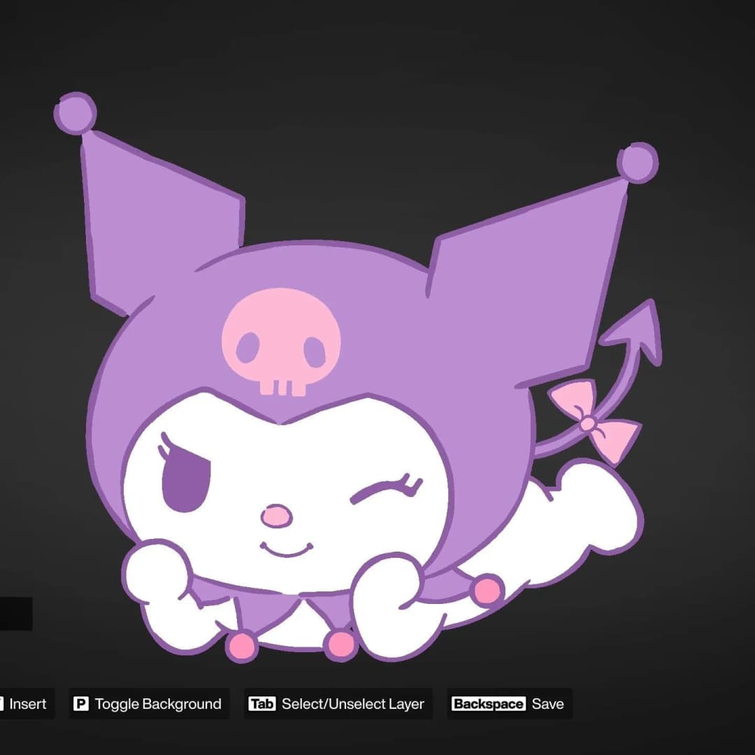 I made a Kuromi vinyl!