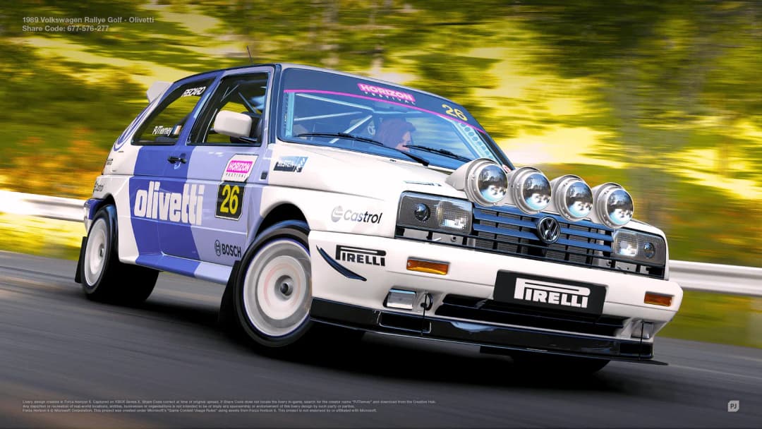 1989 Volkswagen #26 Olivetti Rallye Golf